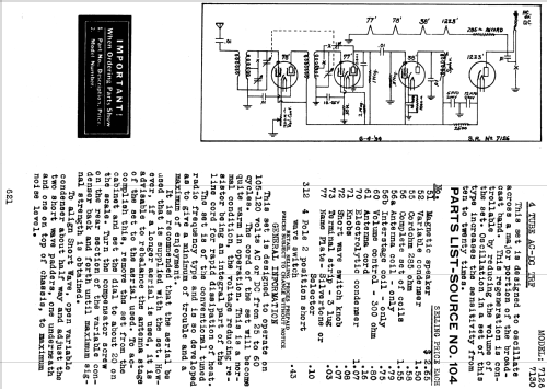 Silvertone 7126 ; Sears, Roebuck & Co. (ID = 1291759) Radio