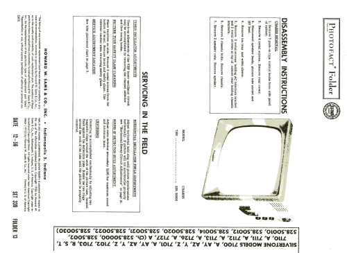 Silvertone 7127 Ch= 528.50014; Sears, Roebuck & Co. (ID = 2018453) Television