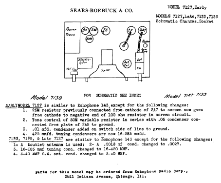 Silvertone 7127 early; Sears, Roebuck & Co. (ID = 668783) Radio