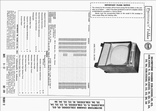 Silvertone 7135 Ch= 528.52012; Sears, Roebuck & Co. (ID = 2435510) Television