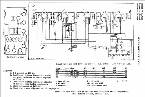 Silvertone 7142 ; Sears, Roebuck & Co. (ID = 666825) Radio