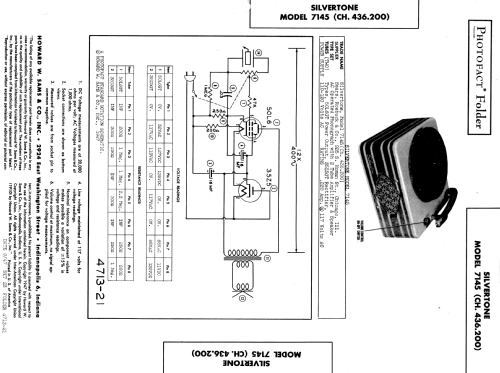 Silvertone 7145 Ch= 436.200; Sears, Roebuck & Co. (ID = 882186) R-Player