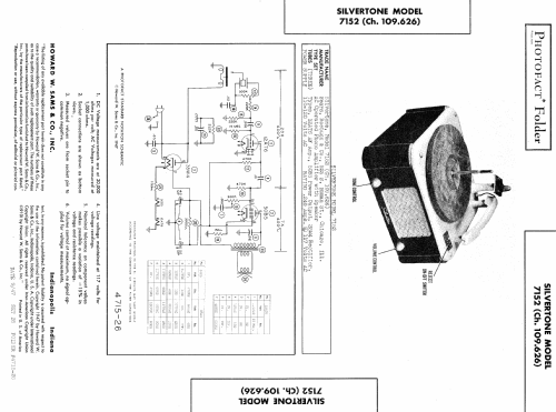 Silvertone 7152 Ch= 109.626; Sears, Roebuck & Co. (ID = 458622) Ton-Bild