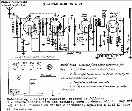 Silvertone 7166X ; Sears, Roebuck & Co. (ID = 667230) Radio