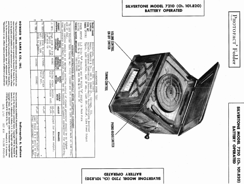 Silvertone 7210 Ch= 101.820; Sears, Roebuck & Co. (ID = 458629) Radio