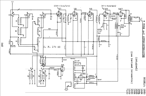 Silvertone 1585 7-Tube All-Electric Order= 57KM 1585; Sears, Roebuck & Co. (ID = 1267224) Radio