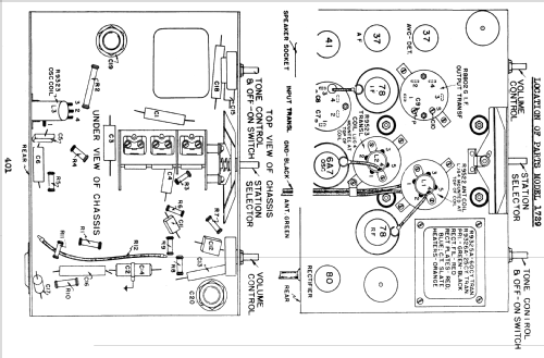 Silvertone 7-Tube Superheterodyne Console Order= 57EM 1729; Sears, Roebuck & Co. (ID = 1281570) Radio