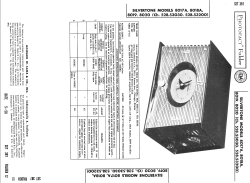 Silvertone 8017A Ch= 528.53030 Order=57D 8017; Sears, Roebuck & Co. (ID = 2595198) Radio