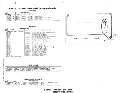 Silvertone 8020 Ch=132.841; Sears, Roebuck & Co. (ID = 1385483) Radio