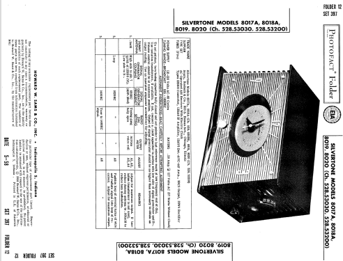 Silvertone 8020 Ch= 528.53200; Sears, Roebuck & Co. (ID = 534264) Radio