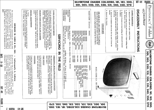 Silvertone 8106 Ch= 528.50200; Sears, Roebuck & Co. (ID = 786642) Television