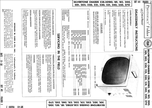 Silvertone 8110 Ch= 528.50220; Sears, Roebuck & Co. (ID = 786711) Television