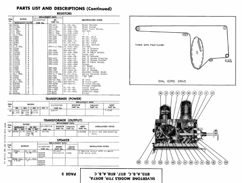 Silvertone 8115B Ch= 101.825-4; Sears, Roebuck & Co. (ID = 458439) Radio