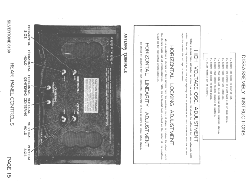 Silvertone 8130; Sears, Roebuck & Co. (ID = 1424666) Television