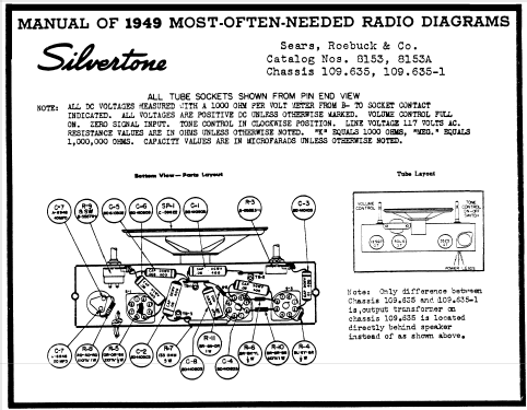 Silvertone 8153A Ch=109.635-1; Sears, Roebuck & Co. (ID = 101641) Enrég.-R