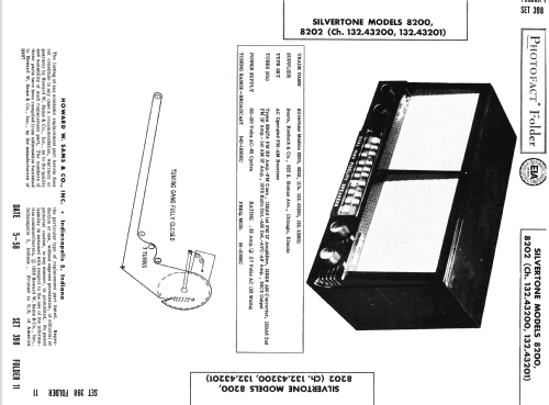 Silvertone 8202 Ch= 132.43201 Order=57D 8202; Sears, Roebuck & Co. (ID = 2600893) Radio