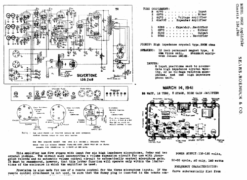 Silvertone 8902 Ch= 138.240; Sears, Roebuck & Co. (ID = 648265) Ampl/Mixer