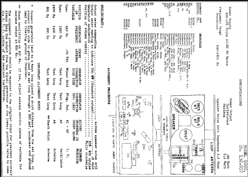 Silvertone Order= 57B 9000 Ch= 132.857; Sears, Roebuck & Co. (ID = 273997) Radio