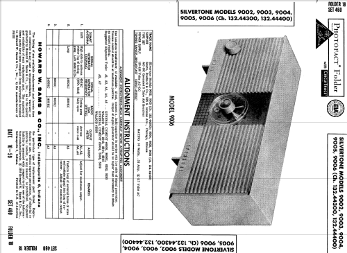 Silvertone 9002 Ch= 132.44300 Order=57Y 9002; Sears, Roebuck & Co. (ID = 591934) Radio