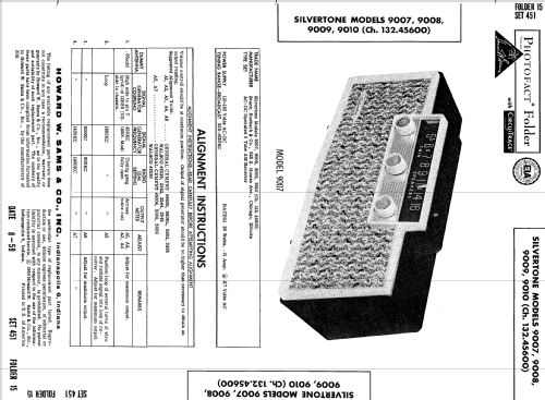 Silvertone 9009 Ch=132.45600 Order=57Y 9009; Sears, Roebuck & Co. (ID = 604646) Radio