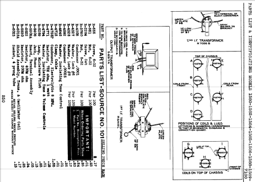 Silvertone All-Electric Console Order= 57LM 1588; Sears, Roebuck & Co. (ID = 1267459) Radio