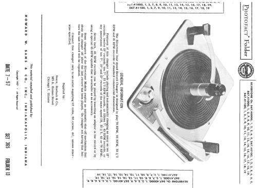 Silvertone Ch= 567.41008; Sears, Roebuck & Co. (ID = 2412969) R-Player