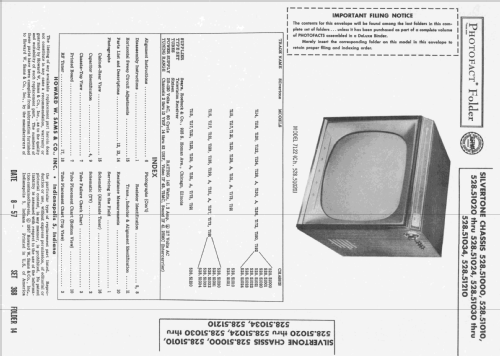 Silvertone model 7192 Ch= 528.51020; Sears, Roebuck & Co. (ID = 2423331) Fernseh-E