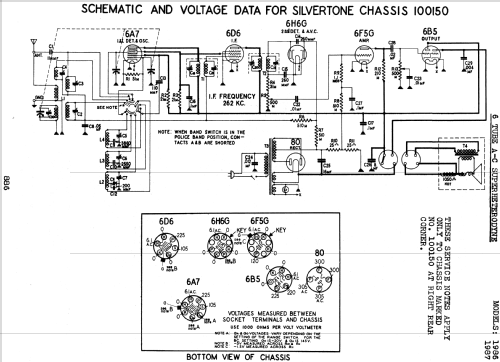 Silvertone Order= 57DM 4484; Sears, Roebuck & Co. (ID = 1600253) Radio