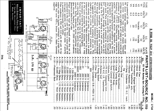 Silvertone Order= 57E 1716; Sears, Roebuck & Co. (ID = 1280909) Radio