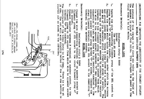 Silvertone Order= 57FM 1302C or 1303C; Sears, Roebuck & Co. (ID = 1274682) Radio