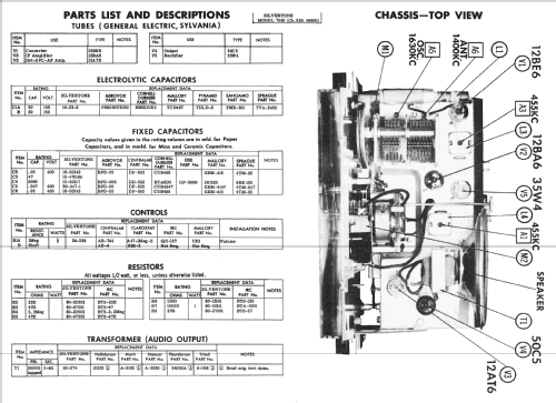 Silvertone Order= 57K 7020, 7021, 7022 Ch= 528.46600; Sears, Roebuck & Co. (ID = 2382723) Radio