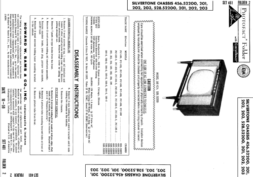 Silvertone PC-184, PC-184-5 Ch= 456.52200, 201, 528.52200, 2; Sears, Roebuck & Co. (ID = 627007) Television