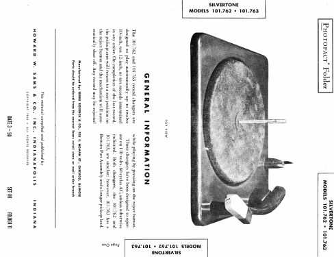 Silvertone Record Changer 101.763; Sears, Roebuck & Co. (ID = 445040) R-Player