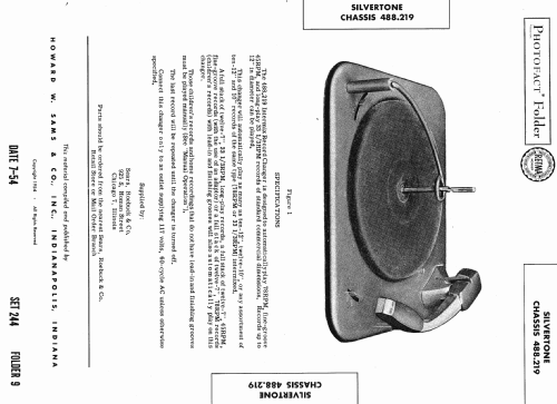 Silvertone Record Changer Ch= 488.219; Sears, Roebuck & Co. (ID = 445066) R-Player