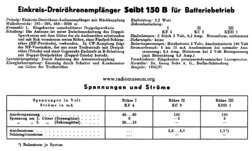 150B; Seibt, Dr. Georg (ID = 39485) Radio