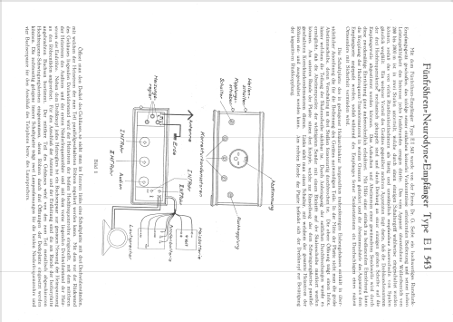 Neutrodyne EI543 ; Seibt, Dr. Georg (ID = 1819394) Radio