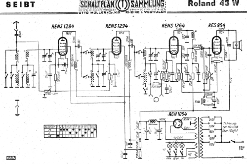 Roland 43W; Seibt, Dr. Georg (ID = 3041647) Radio