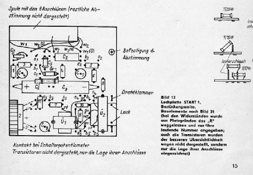 Transistor-Taschenempfänger Start 1, Start 2, Start 3; Deutscher (ID = 1941787) Bausatz
