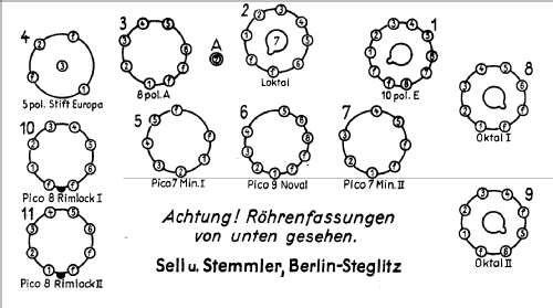 Röhrenprüfgerät SR; Sell & Stemmler SST; (ID = 2014765) Equipment