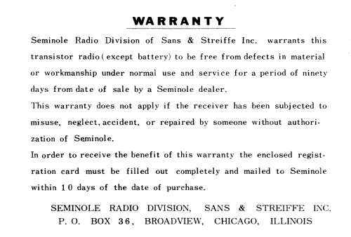 AM-FM Eleven Transistor 1100; Seminole Sans & (ID = 2920248) Radio