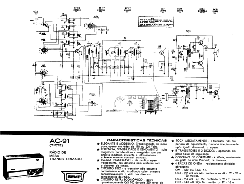 Tieté AC-91; SEMP -TCL, Toshiba, (ID = 1757510) Radio