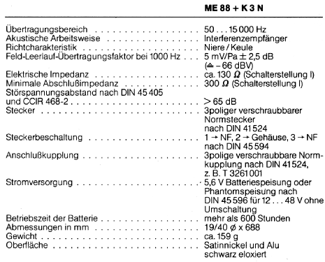 Electret-Kondensator-Mikrofonteil ME88; Sennheiser (ID = 1498241) Mikrofon/TA