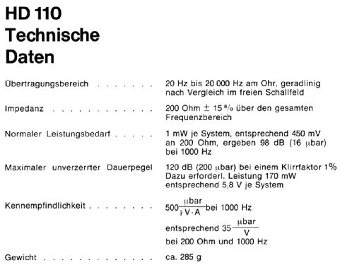 HiFi-Stereo-Kopfhörer HD 110; Sennheiser (ID = 2491900) Lautspr.-K