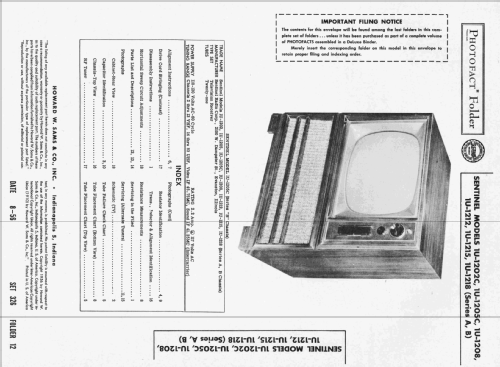 1U-1205 Ch= Series A; Sentinel Radio Corp. (ID = 2359336) Television