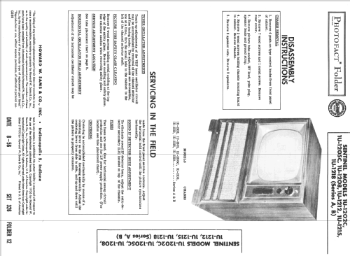 1U-1205C Ch= Series B; Sentinel Radio Corp. (ID = 2359627) Fernseh-E