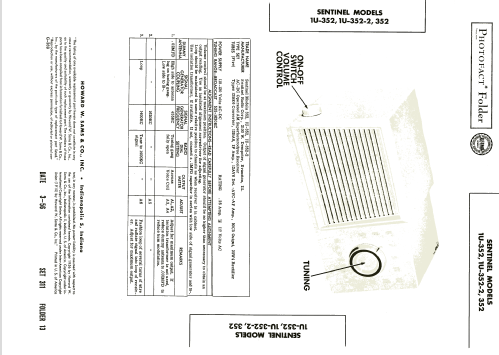 1U-352-2; Sentinel Radio Corp. (ID = 2102650) Radio