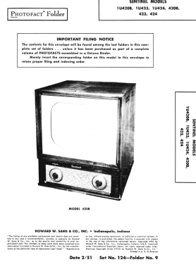 420B ; Sentinel Radio Corp. (ID = 2858538) Televisión