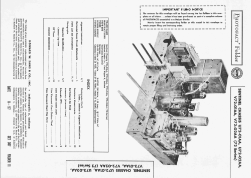 Ch= U72-02AA ; Sentinel Radio Corp. (ID = 2418794) Television