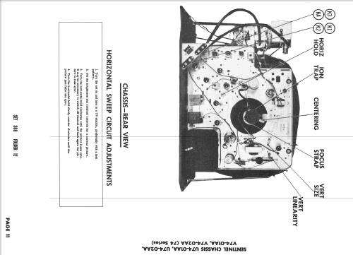Ch= U74-02AA; Sentinel Radio Corp. (ID = 2422088) Télévision