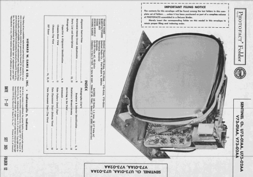 Sentinel Ch= U73-02AA; Sentinel Radio Corp. (ID = 2412434) Television